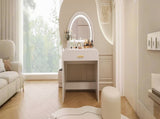 39" Makeup Vanity Table with Mirror Touch Screen Lighted Mirror, Dressing Table with Drawer for N704P196658K