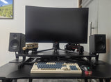 32 Inch Desk Converter, Height Adjustable Sit to Stand Riser, Dual Monitor and Laptop Workstation W2641P192319