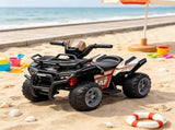 Black 6V Battery-Powered Kids ATV Sturdy 4-Wheel Quad Ride-On Toy with Bright LED Headlights for 40055879