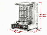 Grill Machine, 13lbs Capacity, Chicken Shawarma Cooker Machine with 2 Burners 04123128