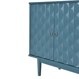 TREXM Modern 4-door Sideboard with Convex Pattern Doors and 2 Silver Handle for Living Dining GL-N715P183105M