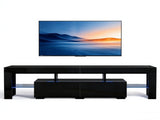 High Gloss TV Stand with RGB LED Lights, 61.4" x 13.8" x 15.7", MDF UV 13779734
