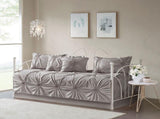 6 Piece Reversible Daybed Cover Set Dark Gray Daybed B03597522