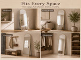 56"x15" Arched Full Length Mirror Freestanding Full Body Floor Mirror, Gold 59953652