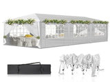 10x30ft Pop Up Canopy, Portable Instant Canopy Tent with 8 Sidewalls for 47765489