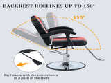 Classic Reclining barber Chair Salon Chair for Hair Stylist with Heavy Duty Hydraulic Pump, 360&deg WF318104JAA
