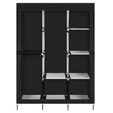 ZNTS 71" Portable Closet Wardrobe Clothes Rack Storage Organizer with Shelf Black 43726129