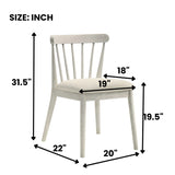 2-Piece Rustic Dining Side Chair Set, Solid Wood Frame, Farmhouse Design, Easy Assembly W2537P214546
