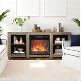 58 inch gray antique oak double-sided cross fireplace cabinet 149 * 40 * 60cm 18 inch fireplace core 51820919