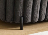 49.2" Wide Faux Fur Flip Top Storage Bench with Black Metal Legs, Bed End Stool Foot Rest for Living W3098P272531