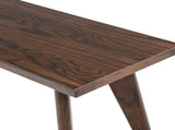 Capri 35.5" Solid Red Oak Wood Bench, Dark Brown Red Oak B2719P395570