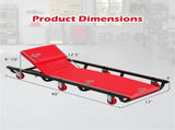 4 Level Adjustable Backrest Mechanic Rolling Creeper, Heavy Duty 6 Swivel Casters Garage Repair Cart 97371296
