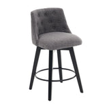 007-25" Swivel Bar Stools Set of 2-Modern Counter Height Stools with Linen Upholstery&Button Tufted W2636P242117