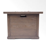 Patio Outdoor 24'' H x 32'' W Square Gas Burning Concrete Fire Pit Wood Pattern - Brown - 40,000 BTU 61907.00-40K