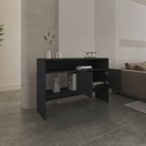 Console Table 31.8" H with 2 Doors and 3 Shelves, Black B097P250862