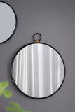24" x 27" Wall Mirror with Black Frame, Contemporary Minimalist Accent Mirror for Living Room, W2078124367