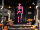 5.5 FT Pink Halloween Skeleton Decor - No Assembly Needed, Integrated Hanging Rope, Playful-Spooky 65148818