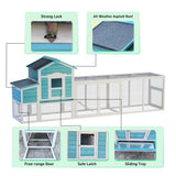 Wooden Chicken Coop with Nesting Box and Free-Range Door, All-Weather Asphalt Roof, Sliding Tray for W773P335211