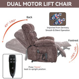 ZNTS Lift Recliner Chair Heat Massage Dual Motor Infinite Position Up to 350 LBS Large Electric Power W1803P206832