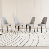 A set of 4 dining chair, modern style chair made of high-quality PU Leather fabric with thick soft W2189140237