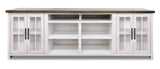 96 inch TV Stand Console for TVs up to 100 inches, No Assembly Requried, Jasmine Whitewash and B108P160166