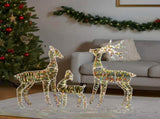 3pcs 2.4FT 2D 4.5V 3.60W Family Elk Iron Frame Courtyard Elk Decoration 55066775