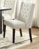 ZNTS Modern Faux Leather White Tufted Set of 2 Chairs Dining Seat Chair HSESF00F1503