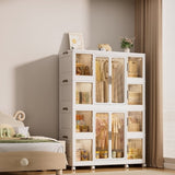 Portable Wardrobe Closet Storage Organizer for Clothes,Clothes Dresser,12 Magnetic Doors-12 Cubes & 69654260