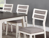 ZNTS Beautiful Unique Set of 2 Side Chairs White And Grey Kitchen Dining Room Furniture Ladder back B01181971