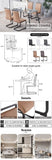 Dining Chairs,tech cloth High Back Upholstered Side Chair with C-shaped Tube Black Metal Legs for W115155748