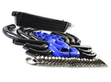 Universal 12 pcs 2.5' Blue Coupler Black Piping Intercooler KitT-Bolt Clamps Black 95520436
