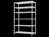 Heavy Duty Shelves 78.74" H Wire Shelving Unit with Wheels 1200LBS NSF Metal Shelves for 28342358