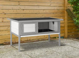 36" Single Deck Waterproof Wooden Chicken Coop Hen House Pet Animal Poultry Cage Rabbit Hutch Gray 17110053