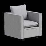 Decorative chair, comfortable gray single sofa chair, soft breathable seat cushion, soft cushion W1727P237735