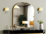 24"X36" Arched Bathroom Mirror, Wall Mounted Mirror with Aluminum Alloy Frame, Bathroom Mirror for 05294376