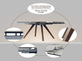 Retractable Imitation Sintered stone Table Expandable 55.12" to 78.74" can Seats 4-6 Person Heat W5630P456161