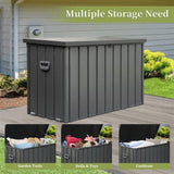 ZNTS 200 Gallon Outdoor Storage Deck Box Waterproof, Large Patio Storage Bin for Outside Cushions, Throw W1859P145360