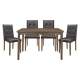 Walnut Brown Finish Rectangular Dining Table 1pc Wooden Furniture Kitchen Dining B011P175376