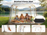 77FT Clear Pop Up Sports Tent, Waterproof Windproof PVC Tent for 2-4 People, Transparent Outdoor 00714887