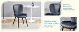 The Black Minimalist Ergonomic Dining Chair Comes In A Pack of 4, With A Comfortable Design Of W1151P277172