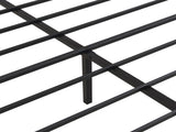 Full Size metal bedframe,Headboard with wood panel decoration,black W311P248422