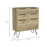 ZNTS Kirsage 3-Drawer Dresser Light Oak B06280380