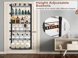 6-Tier Over the Door Pantry Organizer, Large Metal Door Spice Rack, Hanging Heavy-Duty Pantry Door 68119486