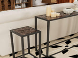3-Piece Console Table Set, Narrow Entryway Table with Industrial Edge Wrapped Design, Space-Saving 36685009
