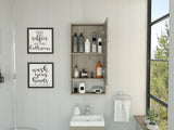 Mariana Medicine Cabinet, One External Shelf, Single Door Mirror Two Internal Shelves -Light Gray B20091946