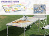 4 Ft Rectangular CenterFold Outdoor Folding Table, 23.82 Inch Width, 3Level Adjustable Height 72570059
