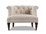 Katherine Tufted Accent Chair, Sky Neutral Beige Polyester B2719P238177