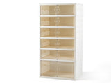6-Tier Foldable Shoe Rack with Clear Doors, No-Tool Assembly Shoe Storage Organizer for Entryway 54367985