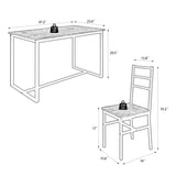 Five-piece set table and chair with backrest, industrial style, solid structure W57868875