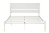 ZNTS Contemporary Queen Bed 1pc Casual Style White Metal Bed Bedroom Furniture B01167361